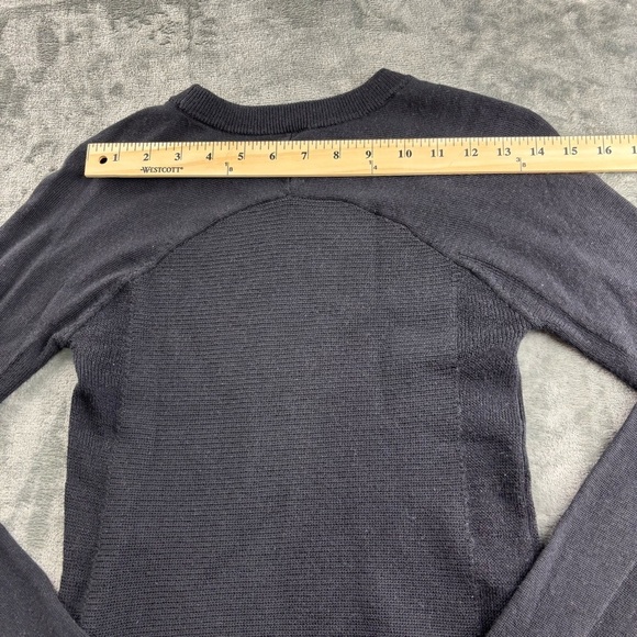 Lululemon Cabin Yogi Long Sleeve Black / Heathered Dark Grey Women 2 Athleisure - Picture 12 of 12